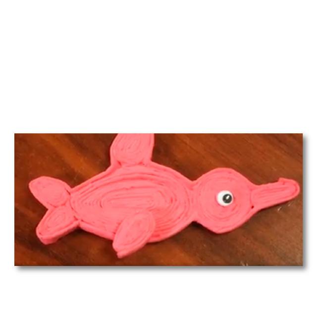Aprende a elaborar un delfín rosado con material de reciclaje