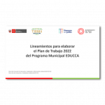 Lineamientos para elaborar el Plan de Trabajo 2022 del Programa Municipal EDUCCA