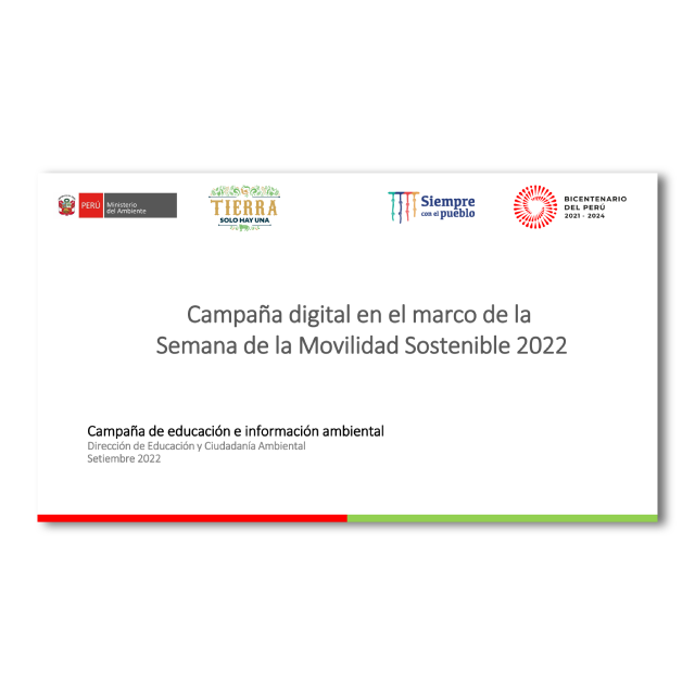 Kit comunicacional: Campaña digital en el marco de la "Semana de la Movilidad Sostenible 2022"
