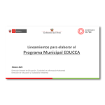 Lineamientos para elaborar el Programa Municipal EDUCCA - RM N° 003-2023-MINAM
