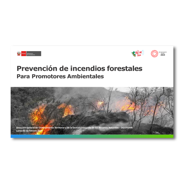 Prevención de incendios forestales para promotores ambientales