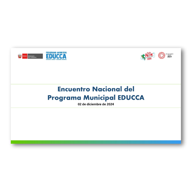 Video del Encuentro Nacional del Programa Municipal de EDUCCA 2024